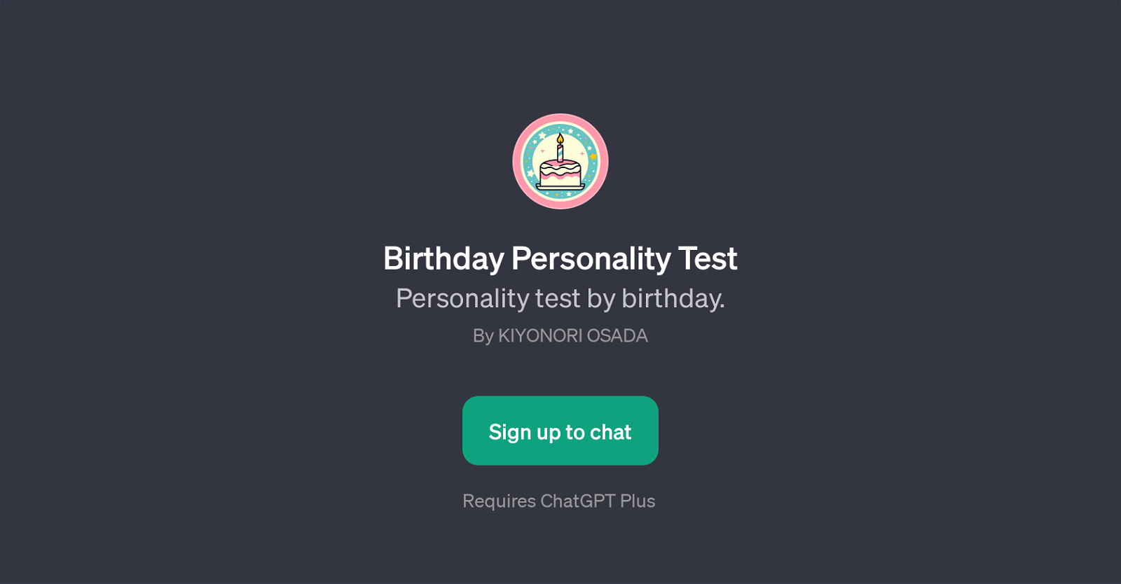 Birthday Personality Test website