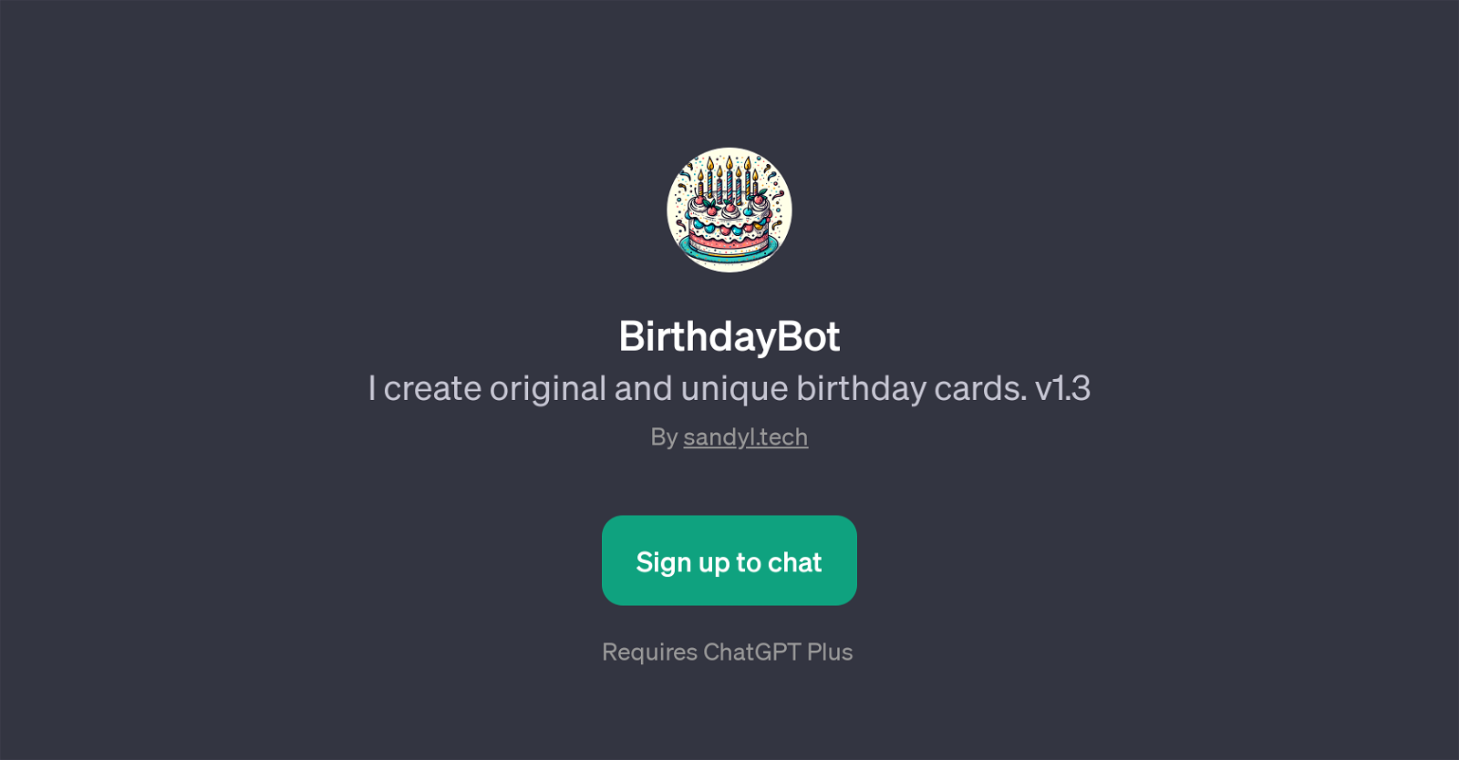BirthdayBot website