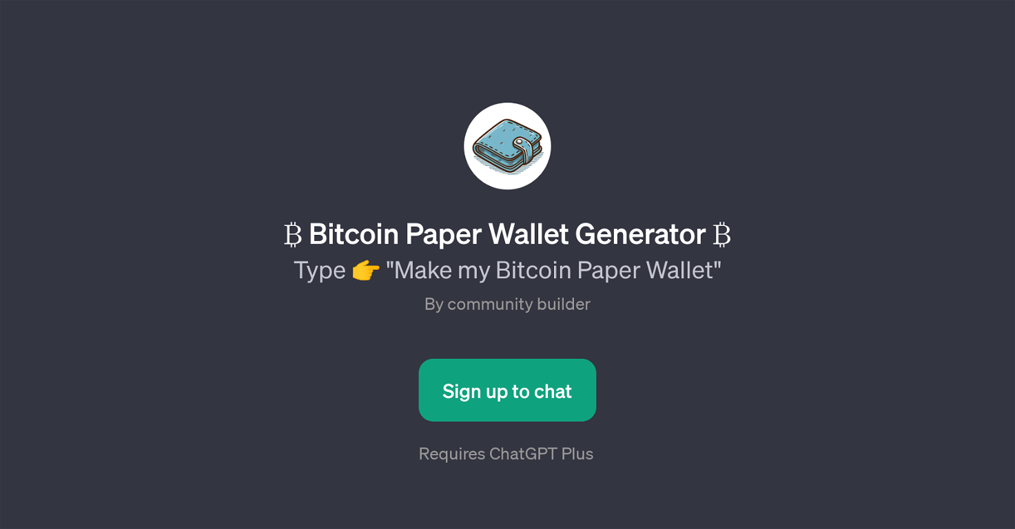 Bitcoin Paper Wallet Generator GPT website