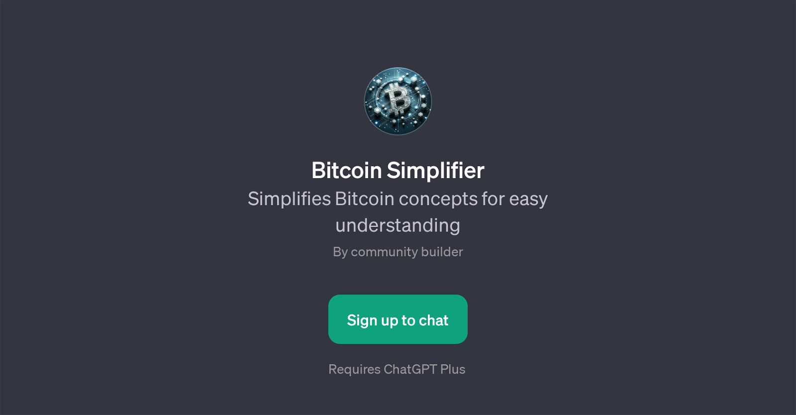 Bitcoin Simplifier website