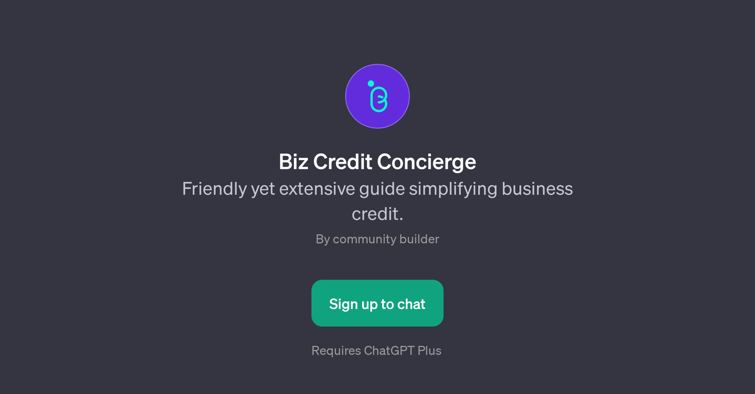 Biz Credit Concierge website