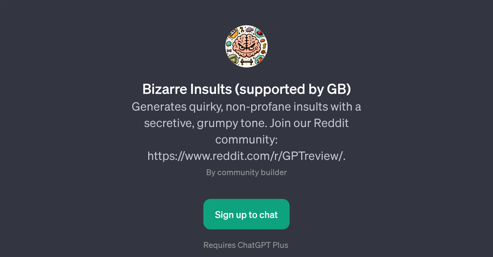 Bizarre Insults (supported by GB) website
