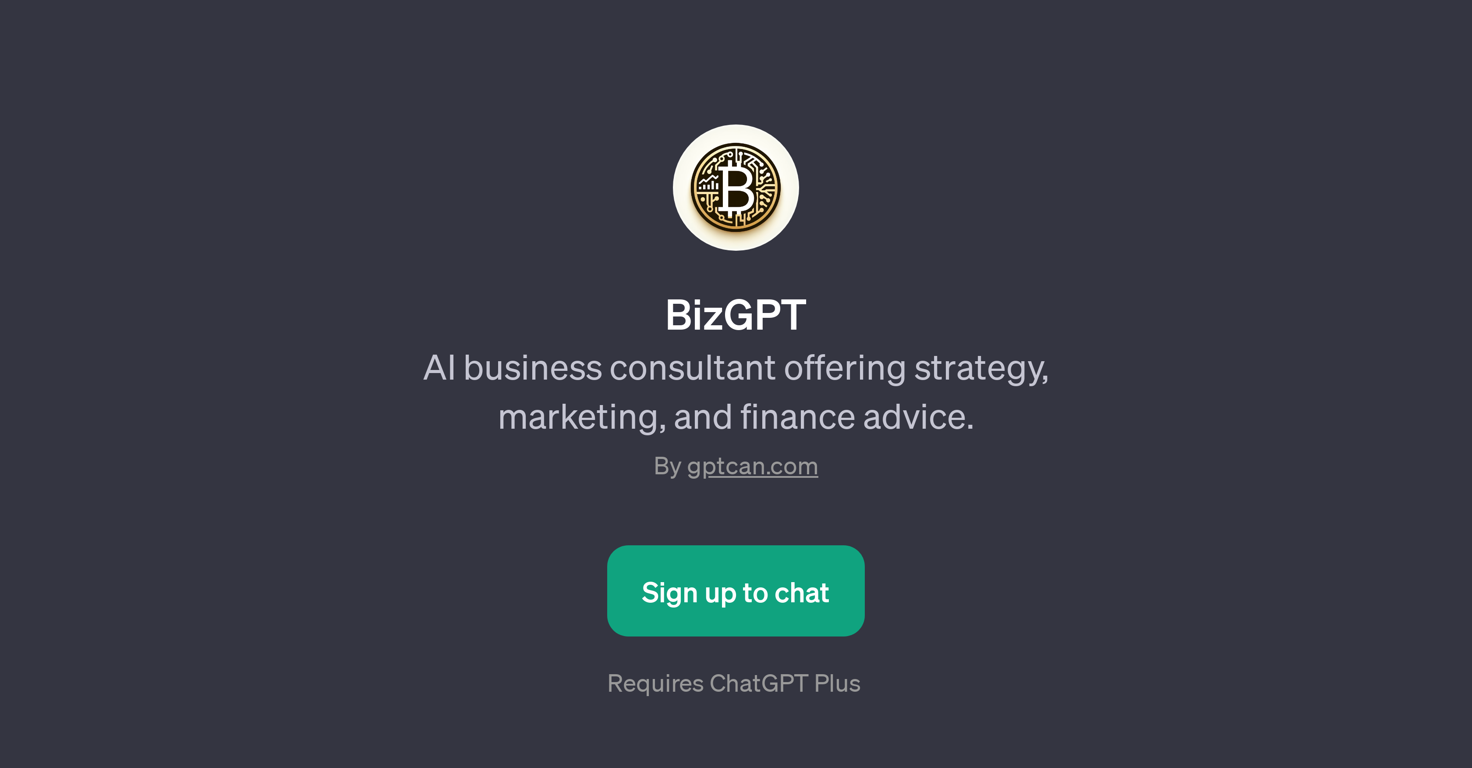 BizGPT website
