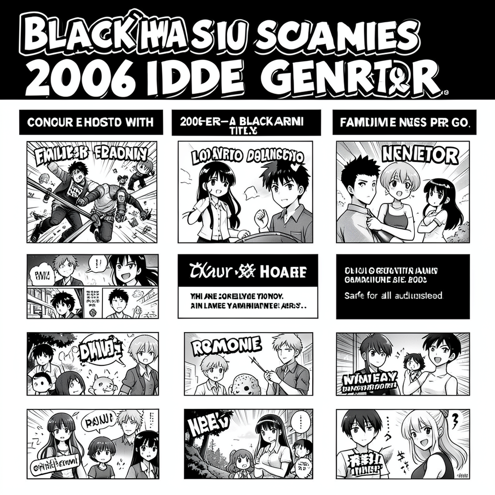 black and white anime comic names 2006 idea gener website