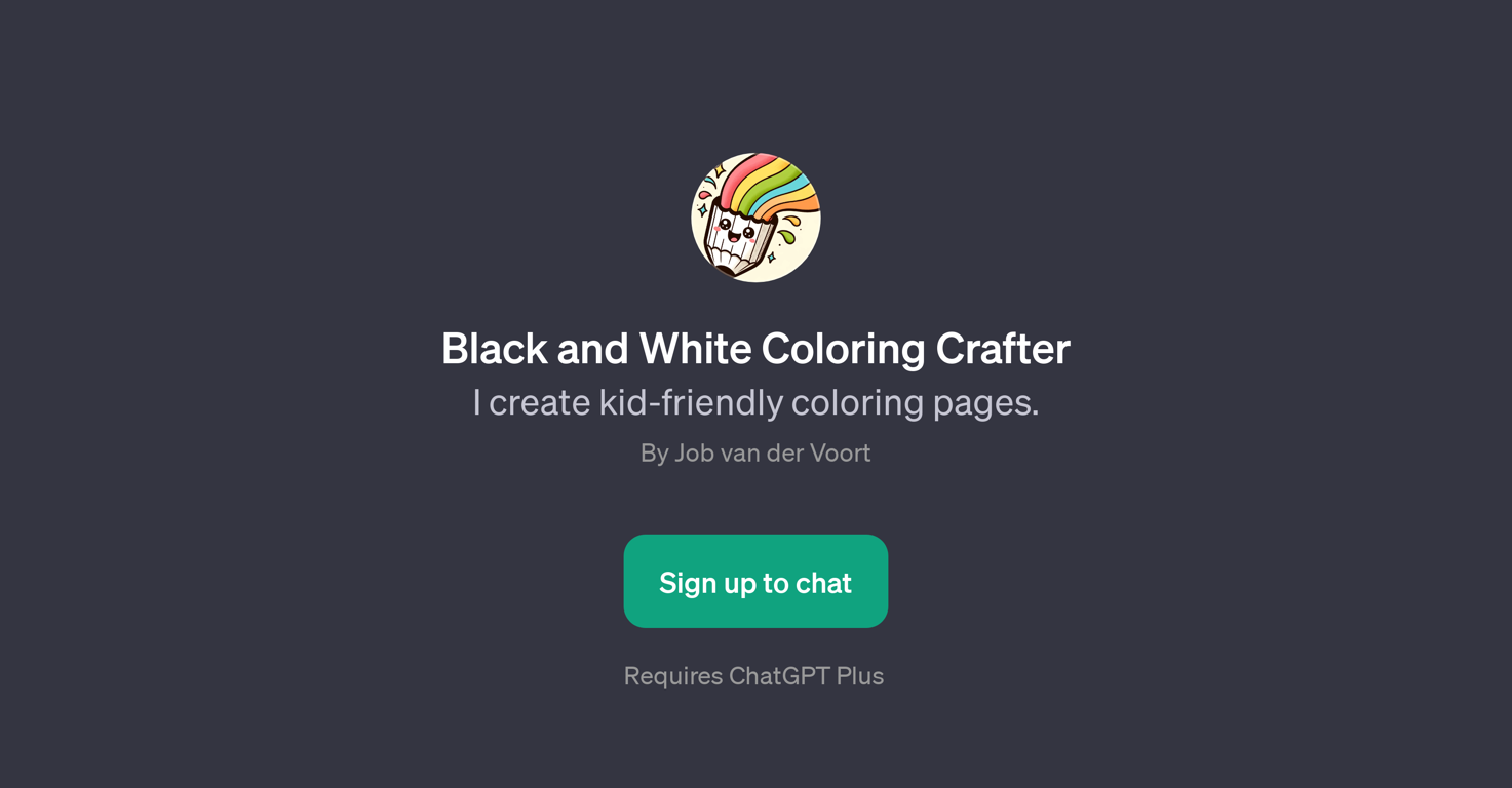 Black and White Coloring Crafter website