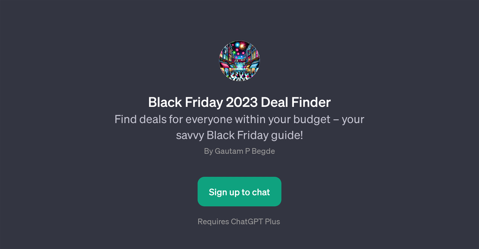 Black Friday 2023 Deal Finder website