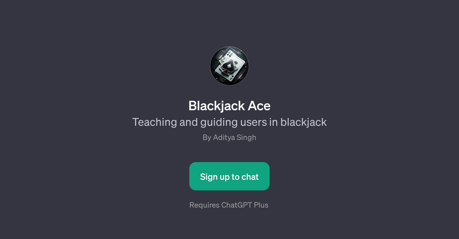 Blackjack Ace website