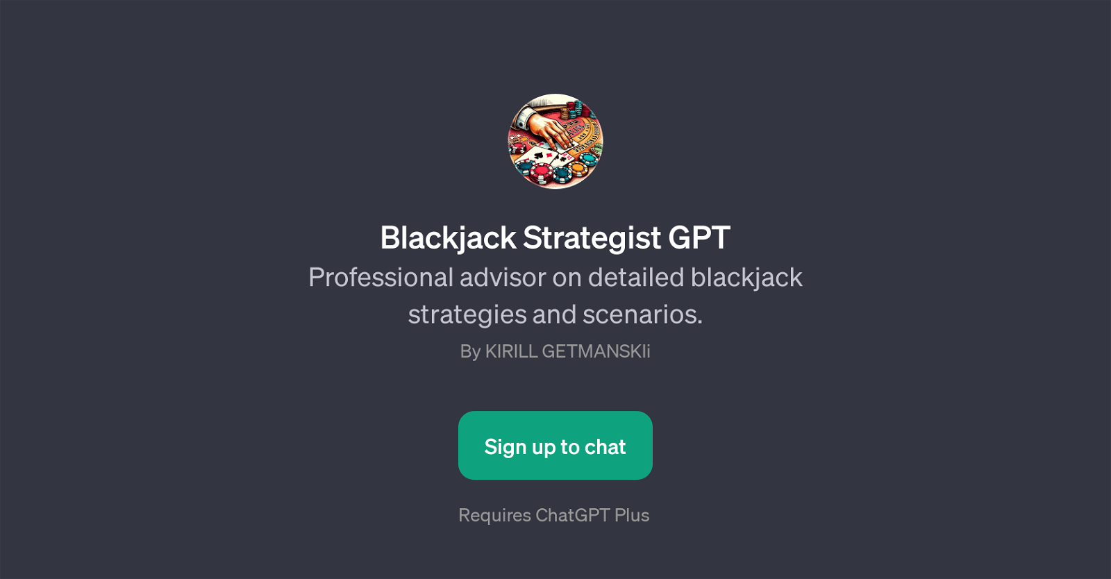 Blackjack Strategist GPT website