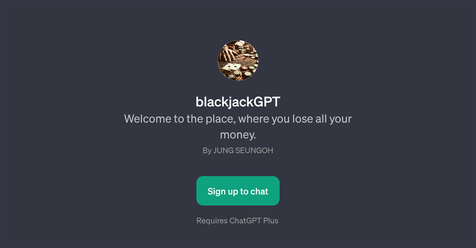 blackjackGPT website