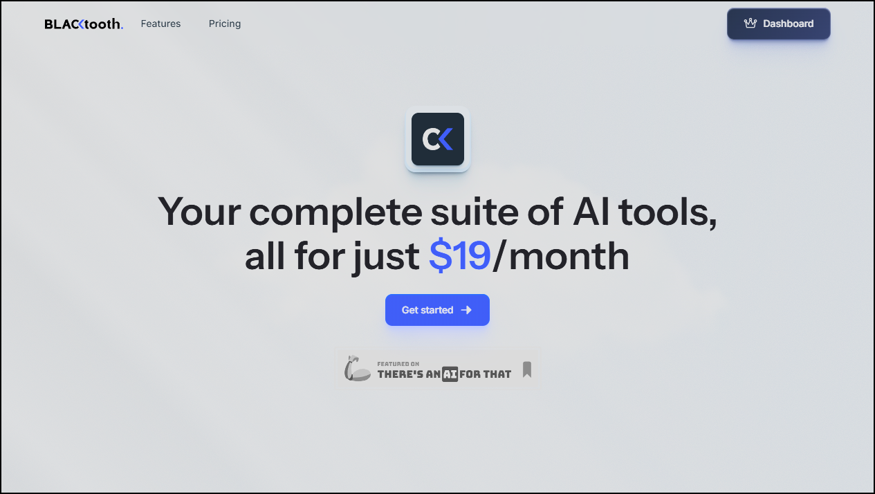 Blacktooth AI website