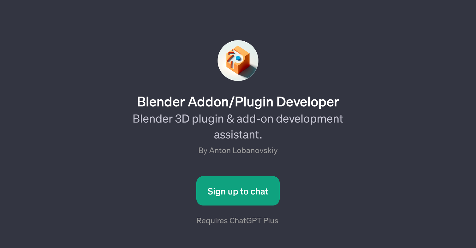 Blender Addon/Plugin Developer GPT website