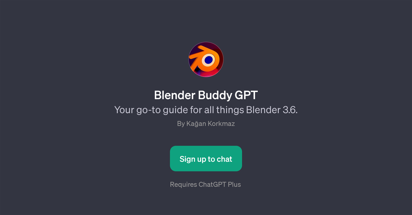 Blender Buddy GPT website