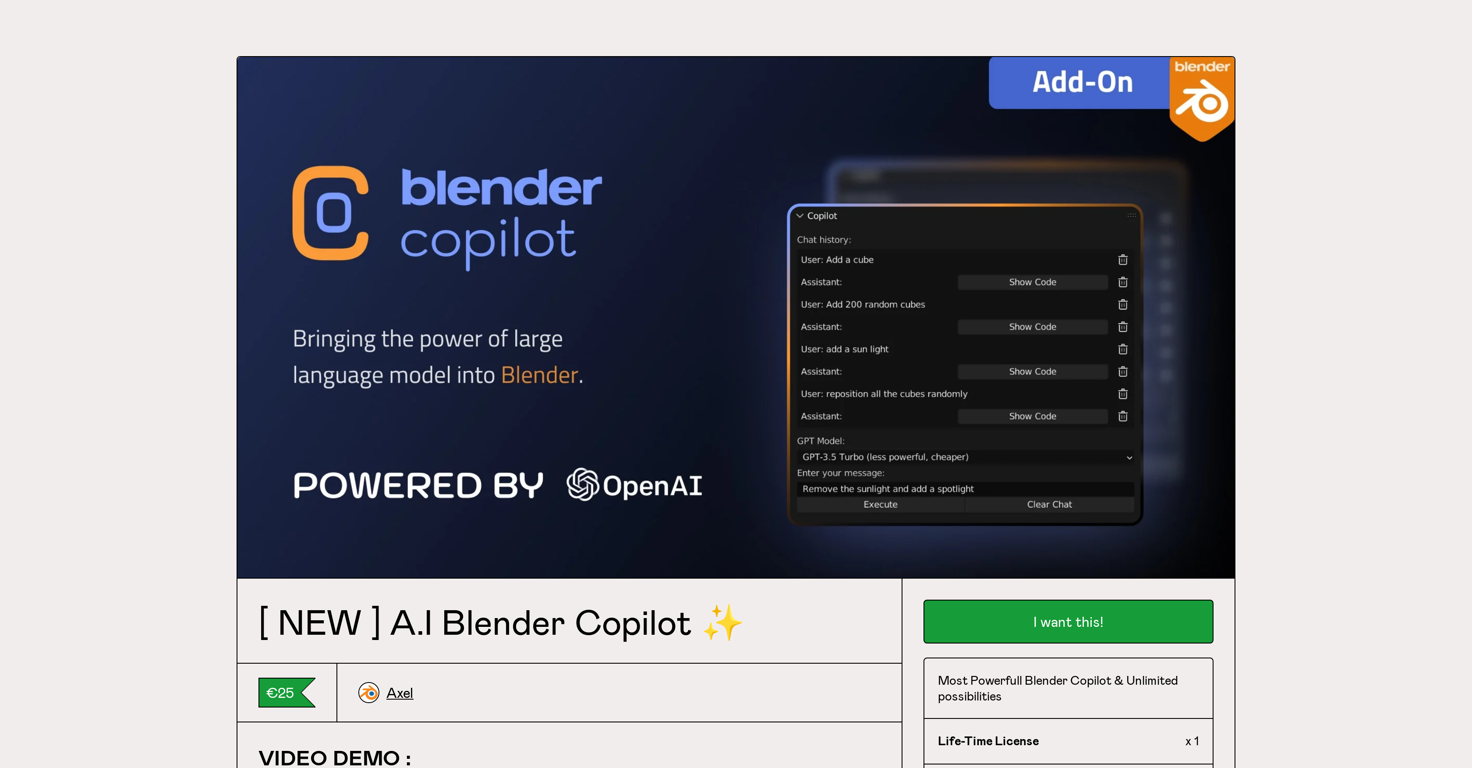 Blender Copilot website