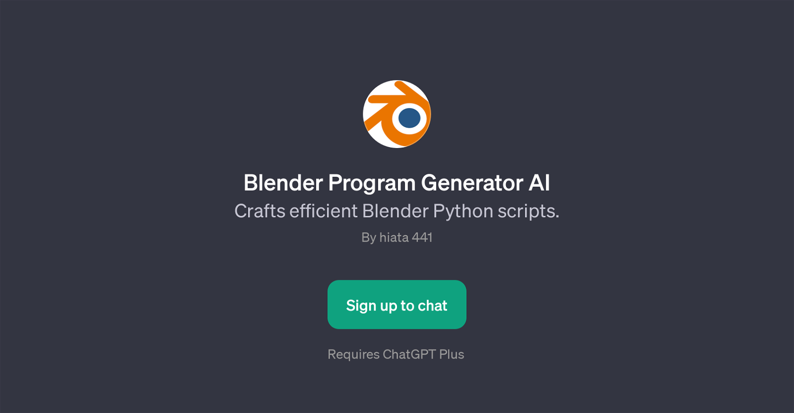 Blender Program Generator AI website