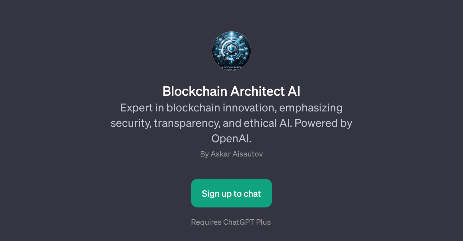 Blockchain Architect AI website