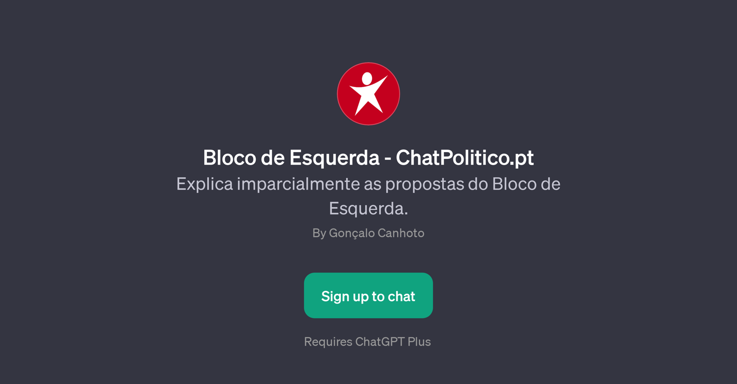 Bloco de Esquerda - ChatPolitico.pt website