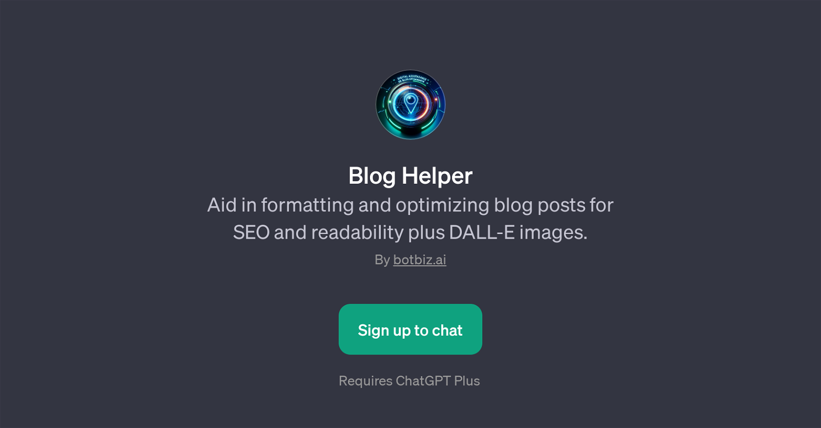 Blog Helper website