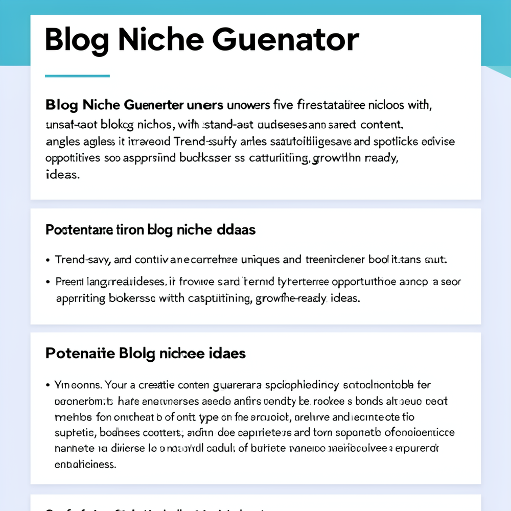 Blog Niche Generator website