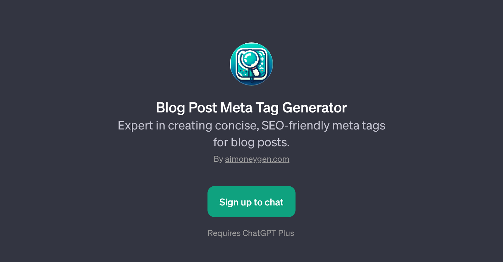 Blog Post Meta Tag Generator website