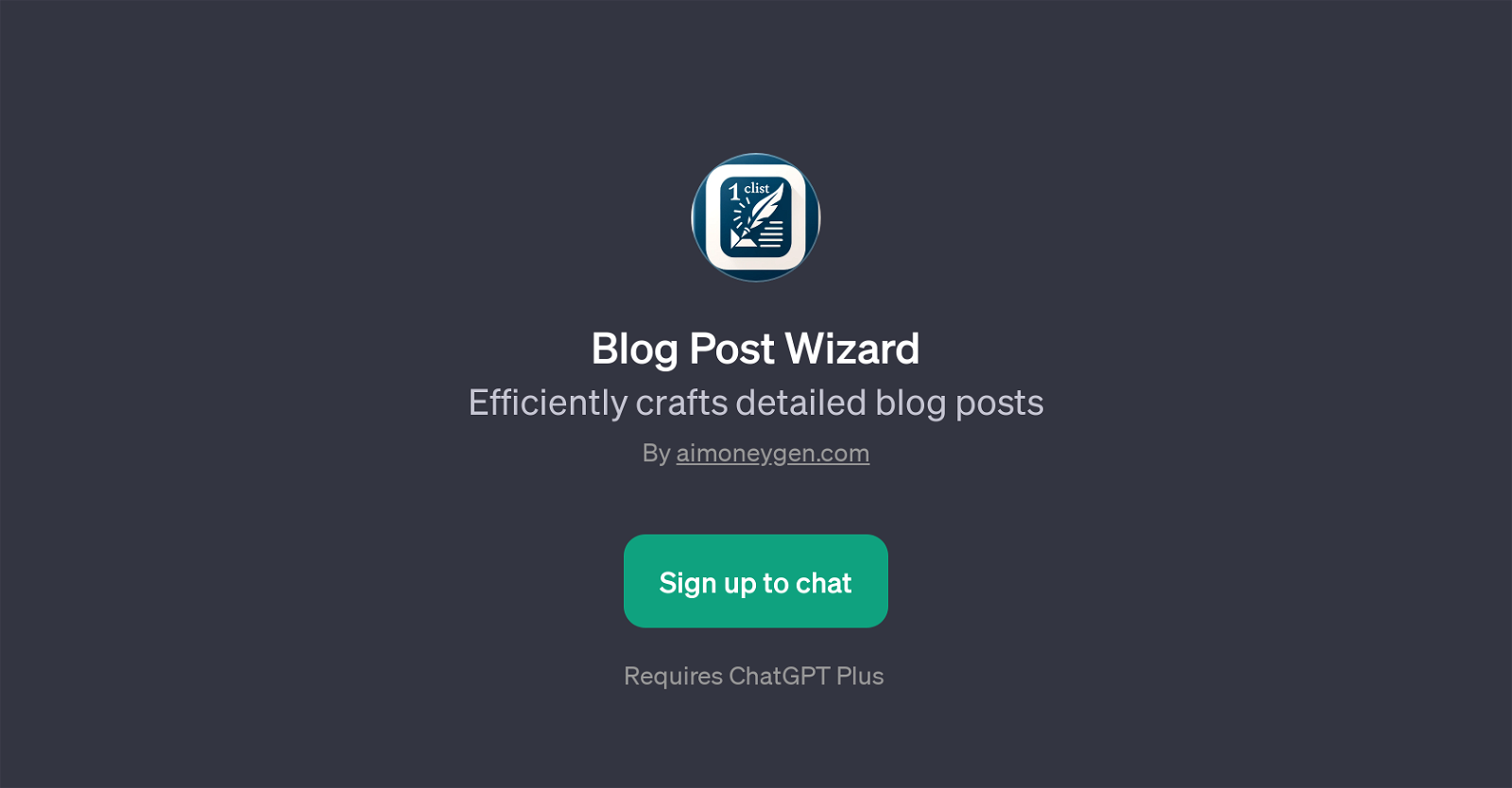 Blog Post Wizard website