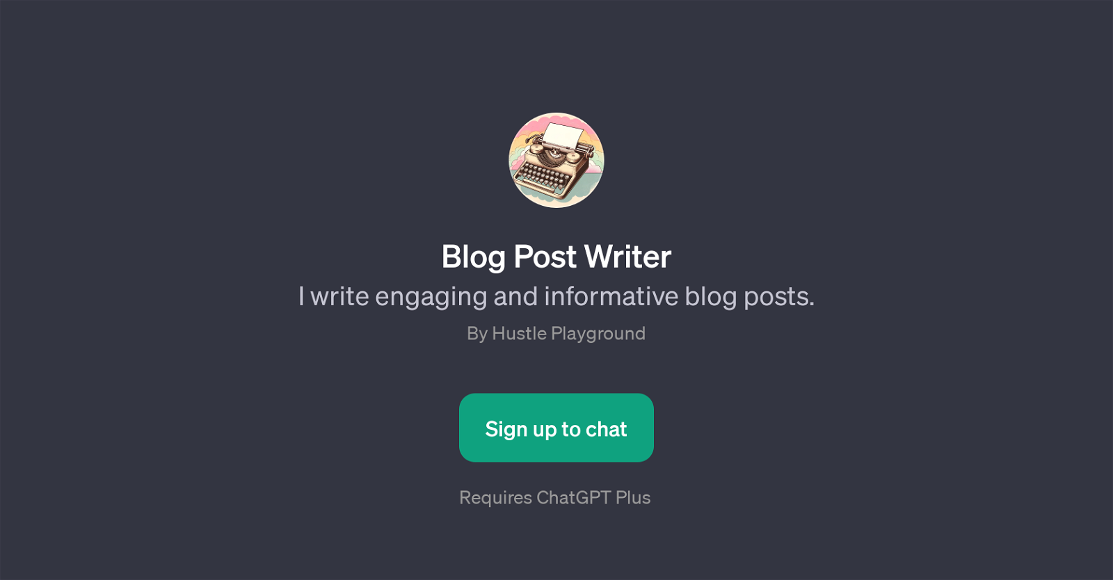 Blog Post Writer website