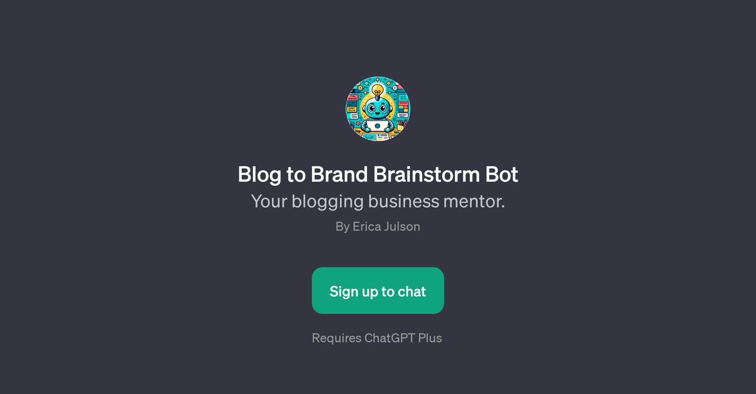 Blog to Brand Brainstorm Bot website