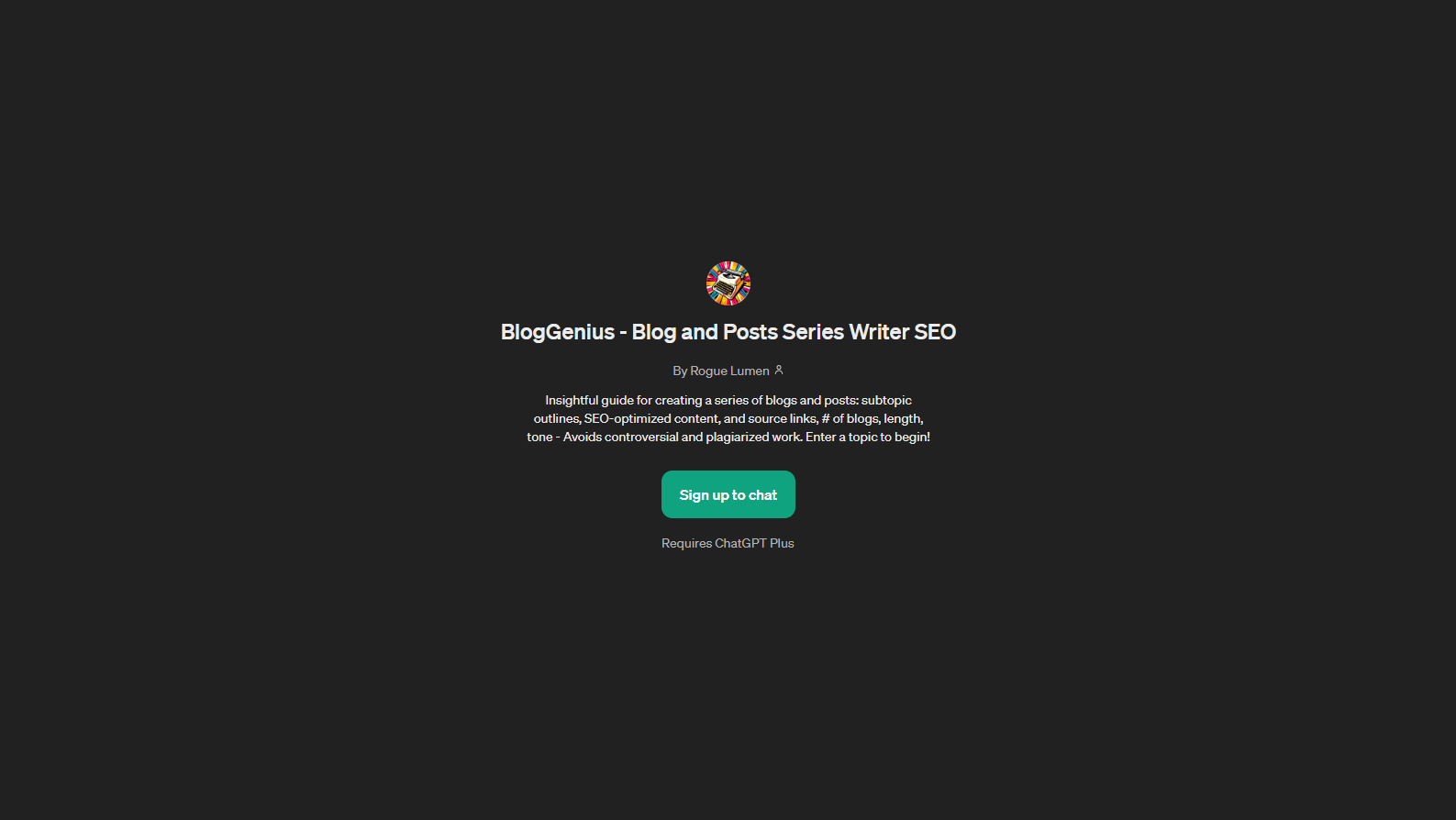 BlogGenius website