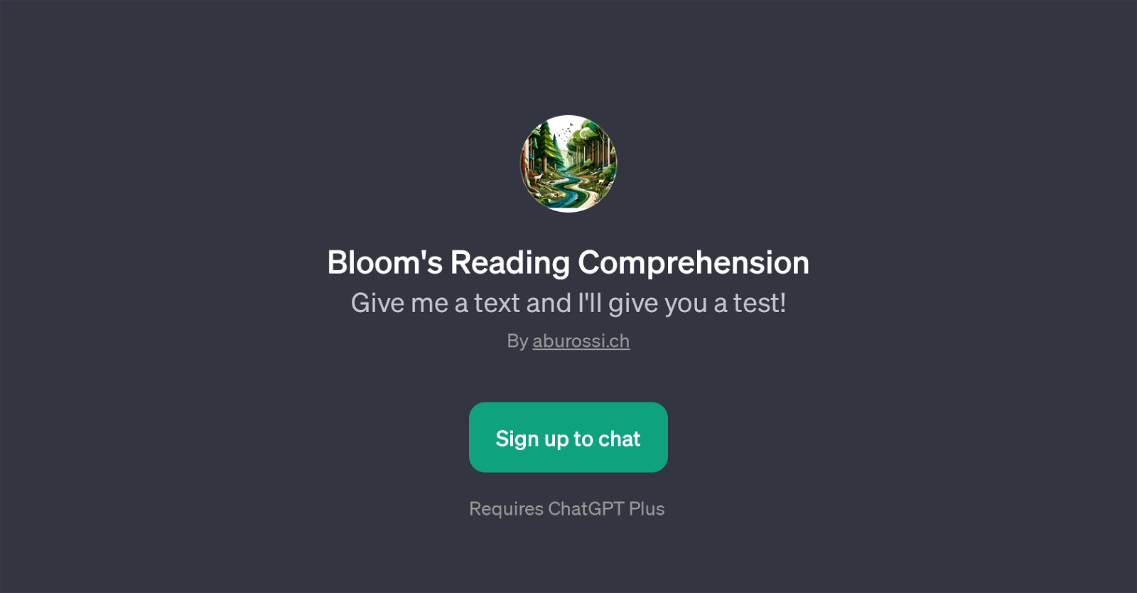 Bloom's Reading Comprehension website