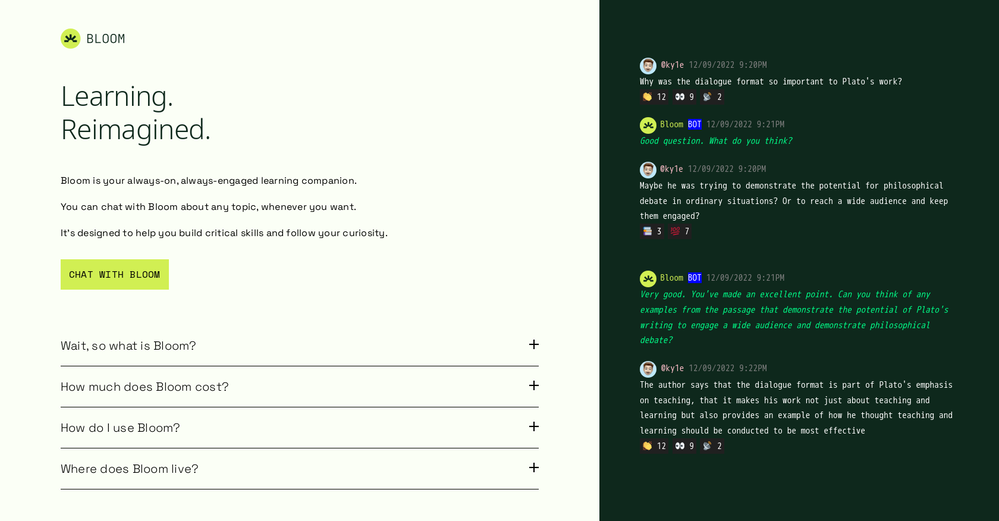 Bloom website