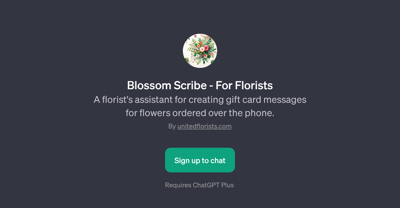 Blossom Scribe - For Florists website