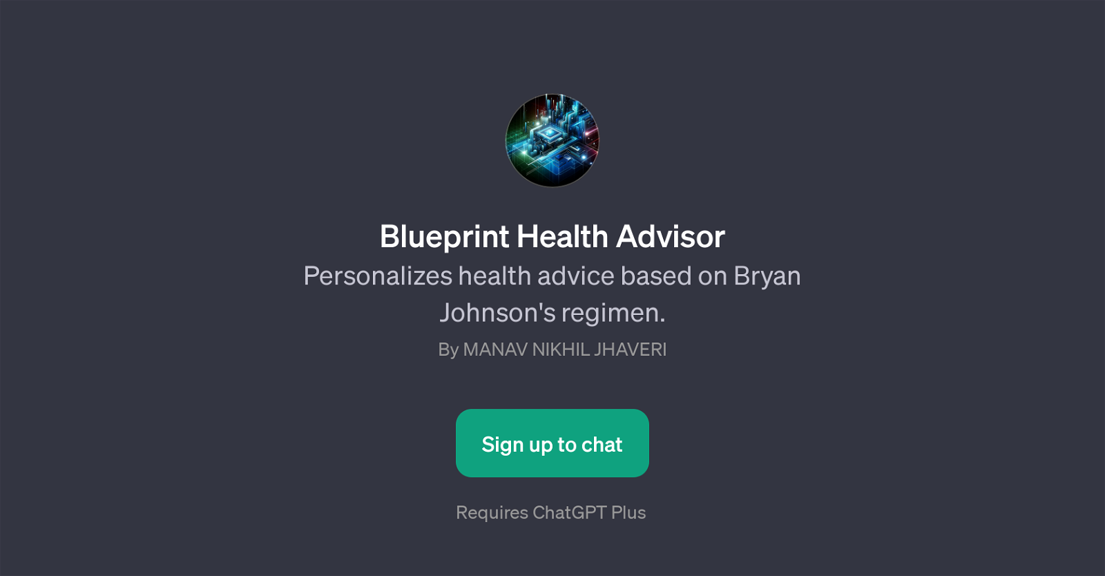 Blueprint Health Advisor website