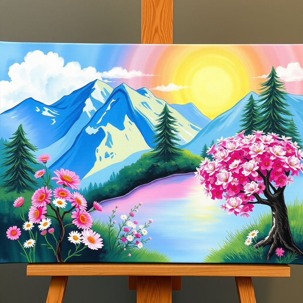 Bob Ross spring painting and designs website