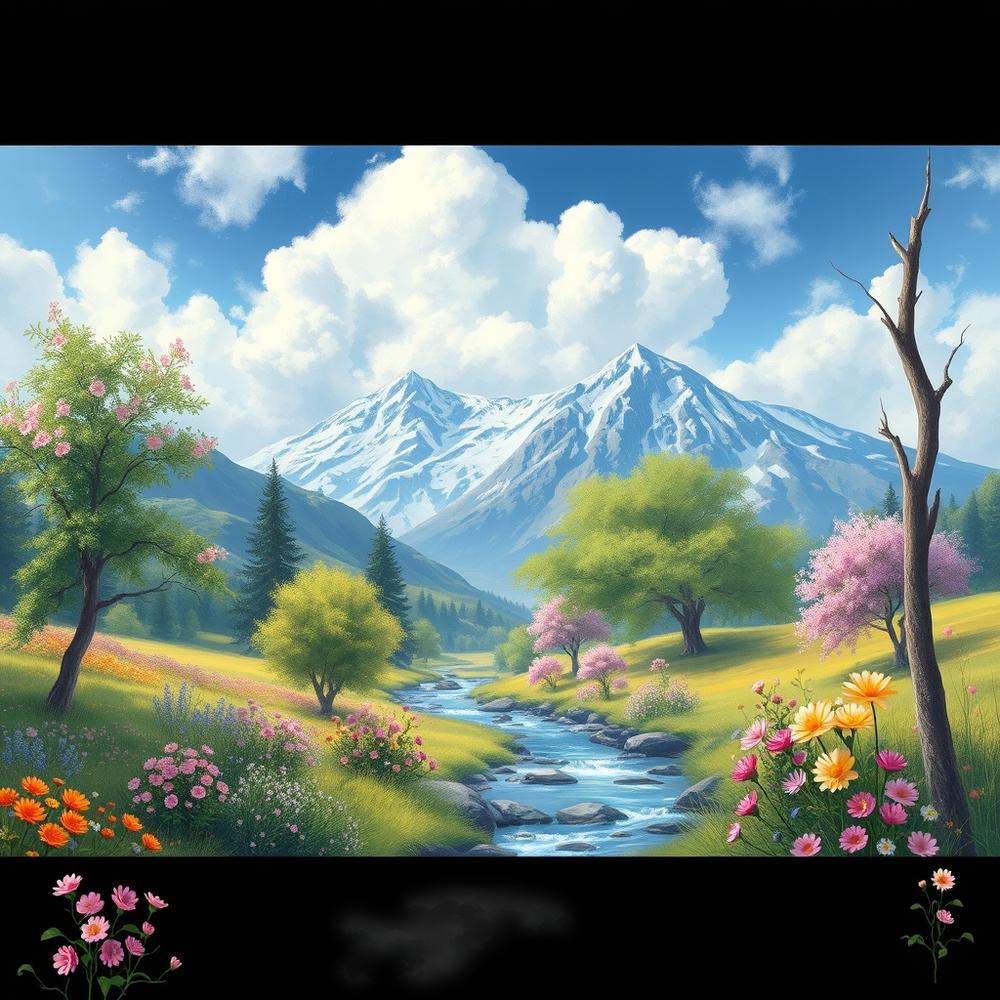 Bob Ross spring painting website