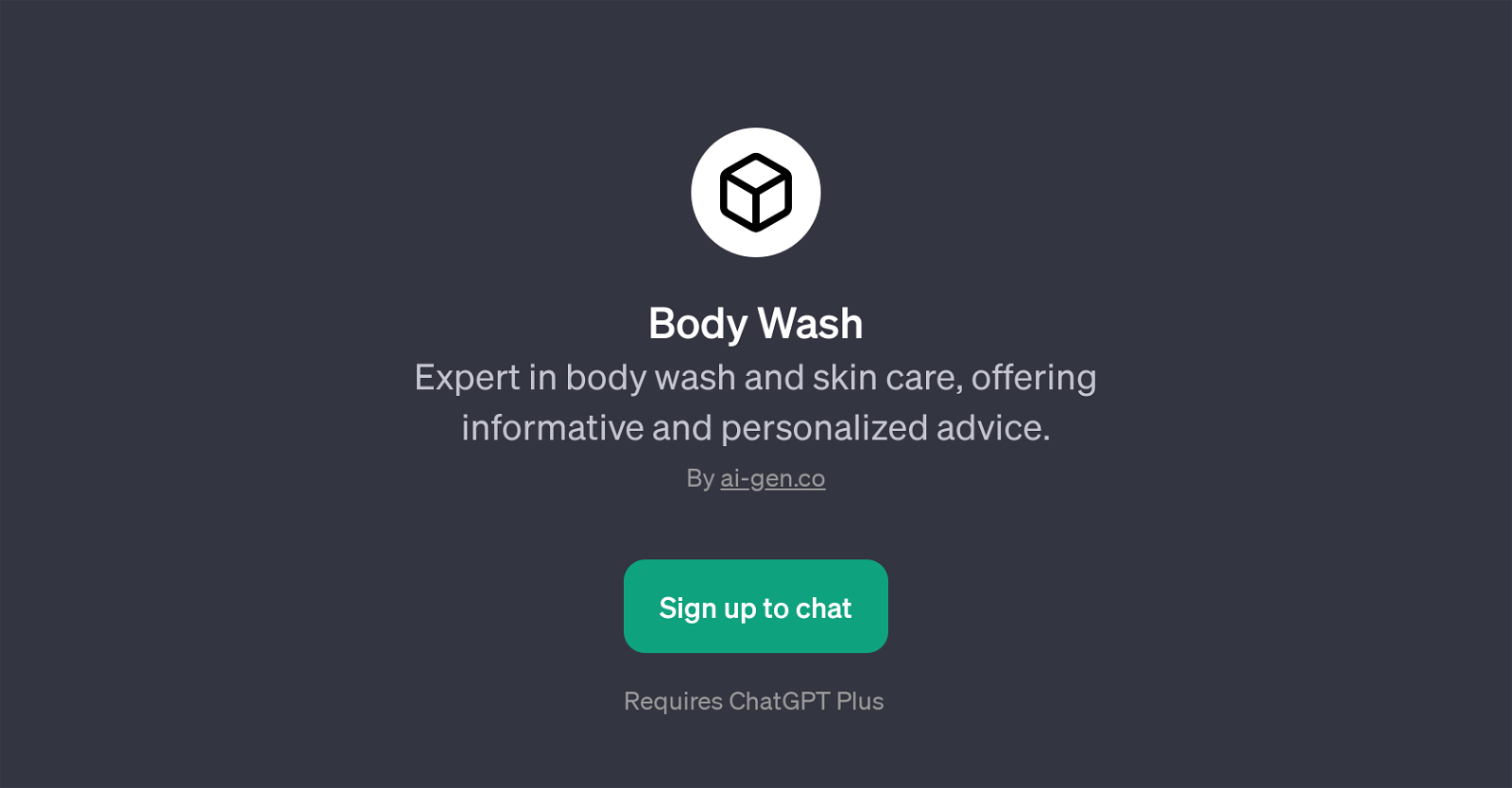 Body Wash website