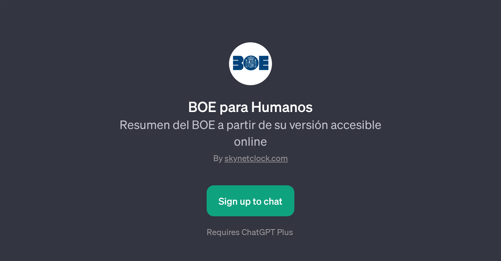 BOE para Humanos website