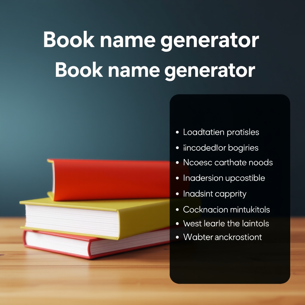 Book name generator - (Free, No Signup AI Tool)