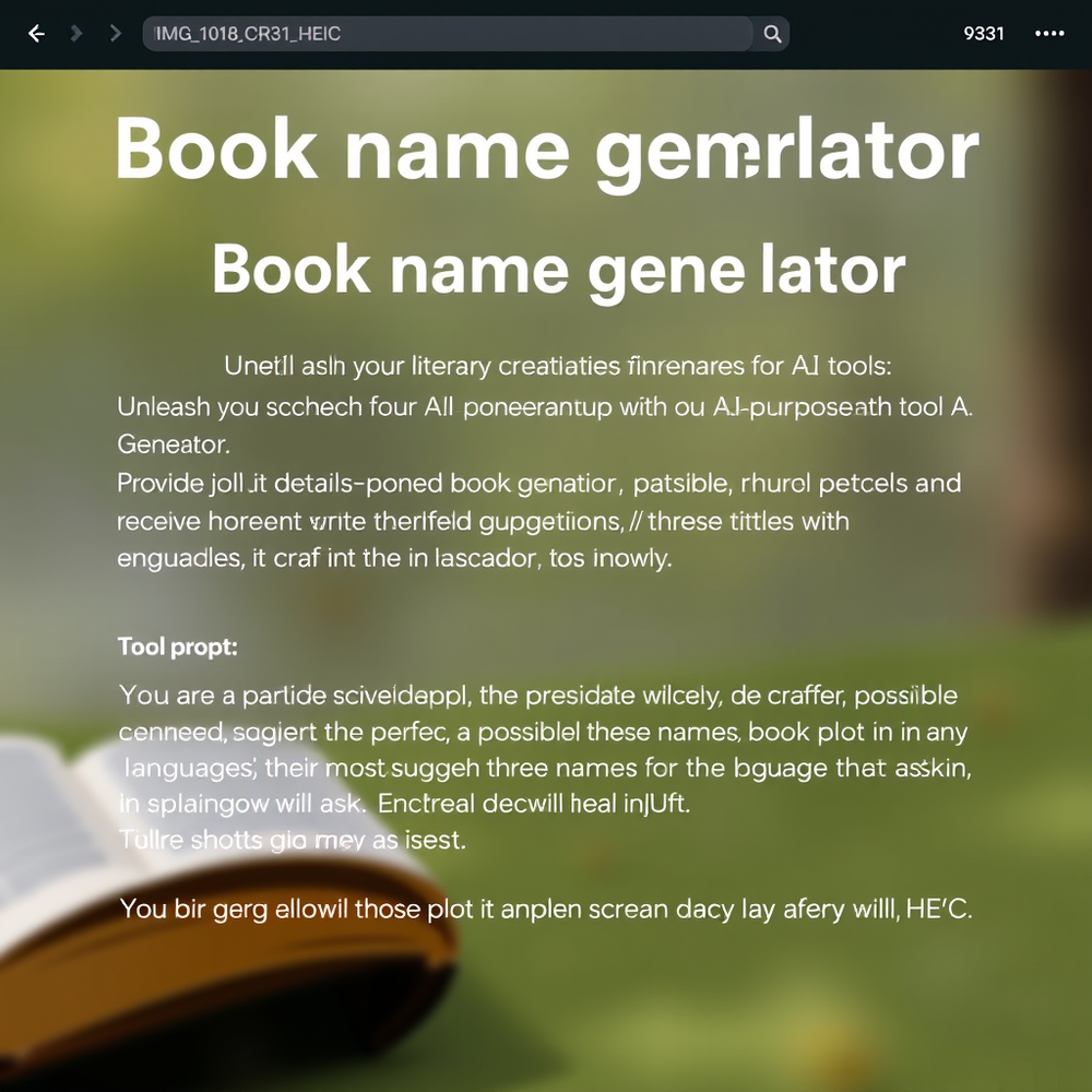 Book name generator website