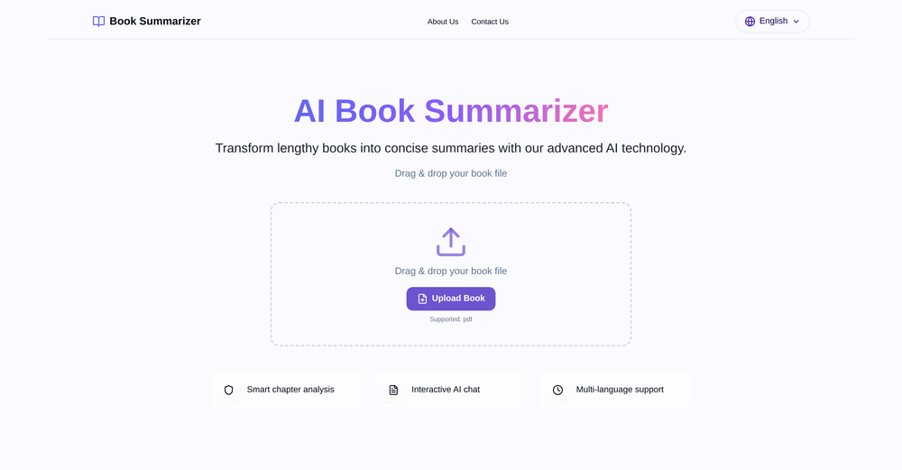 Book Summarizer website