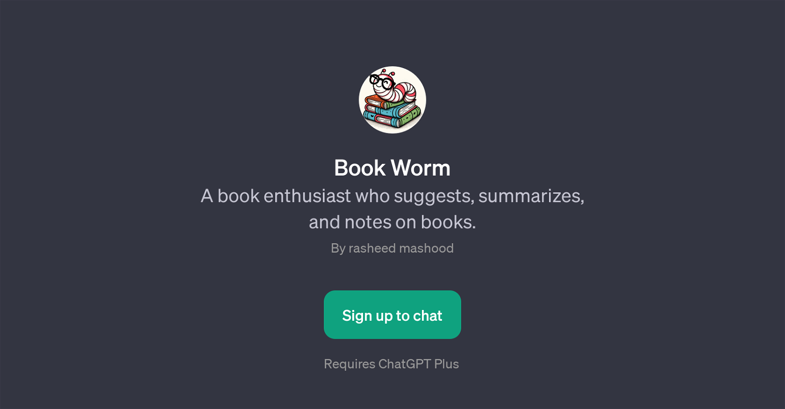 Book Worm website