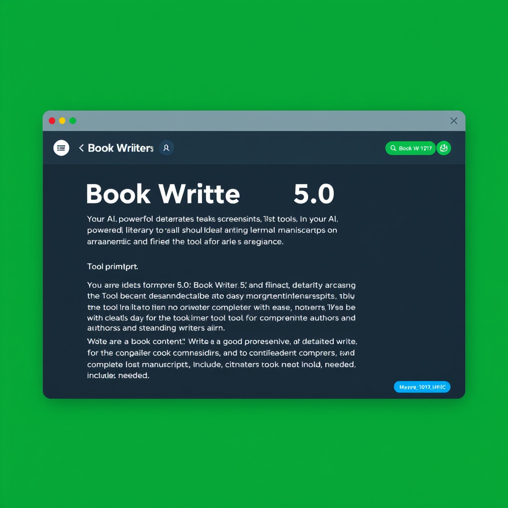Book Writer 5.0 - (Free, No Signup AI Tool)