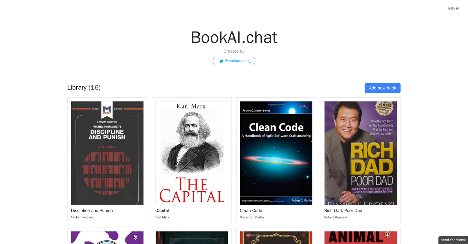 BookAI.chat website