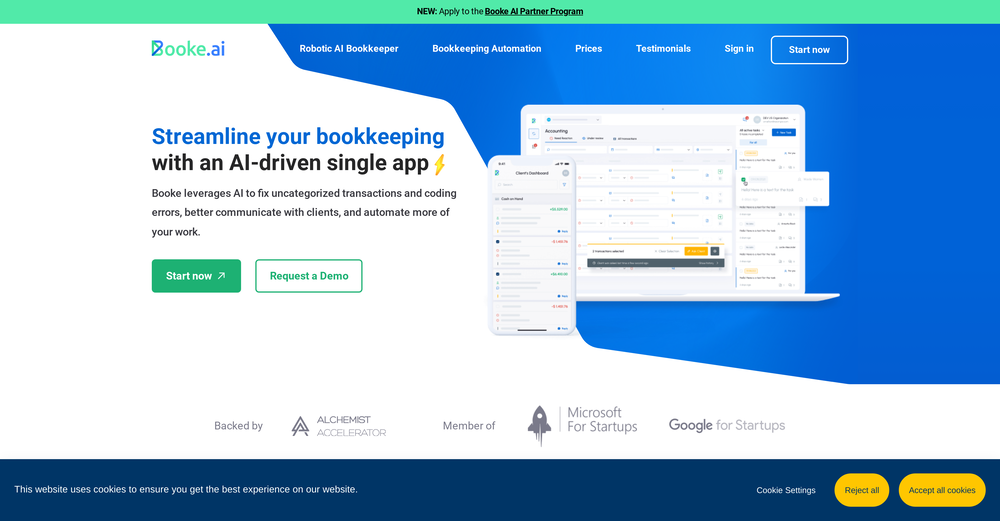 Booke AI website