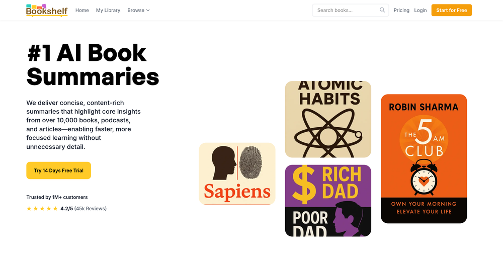 Bookshelf AI website