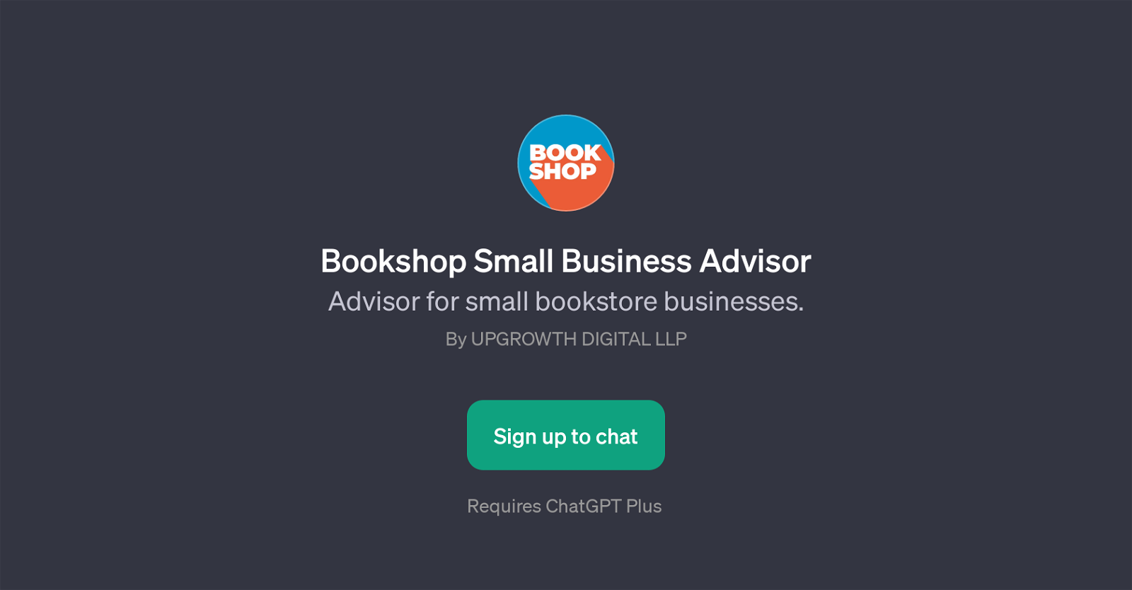 Bookshop Small Business Advisor website