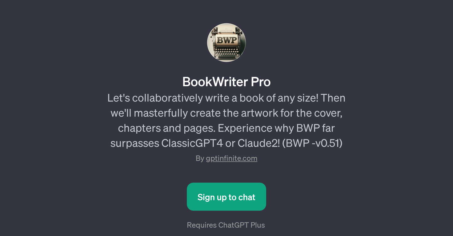 BookWriter Pro website