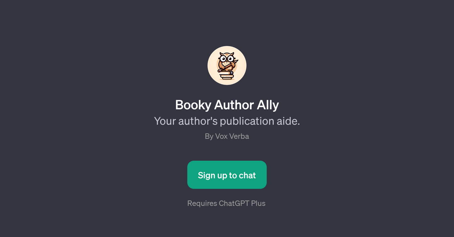 Booky Author Ally website