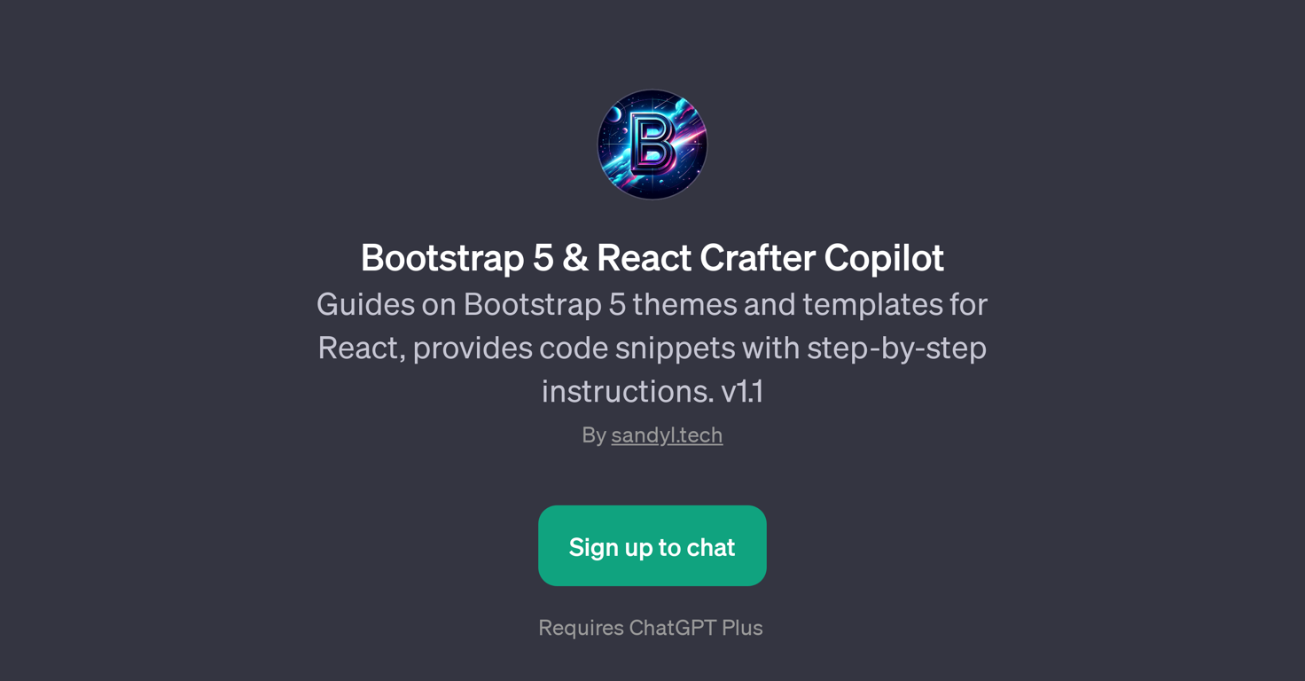 Bootstrap 5 & React Crafter Copilot website