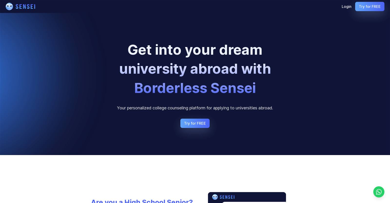Borderless Sensei website