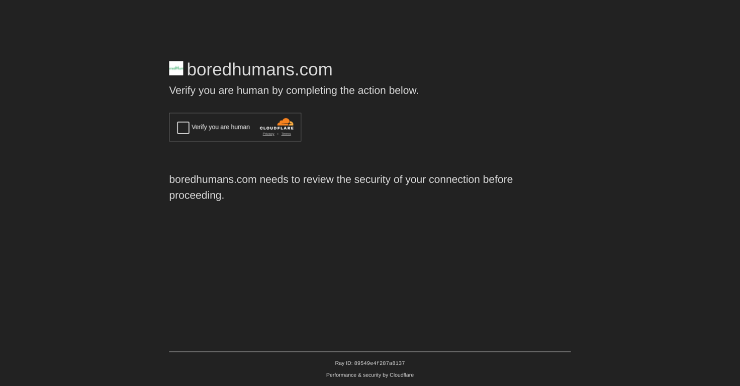 Boredhumans website