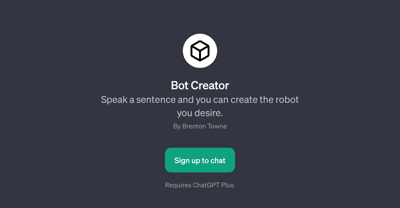 Bot Creator website